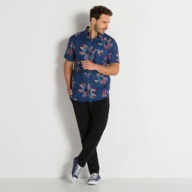 Calça Masculina Em Sarja Bolso Faca Marc Alain
