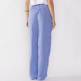 Cal&ccedil;a Pijama Feminina Viscose Boby Blues Listra Azul