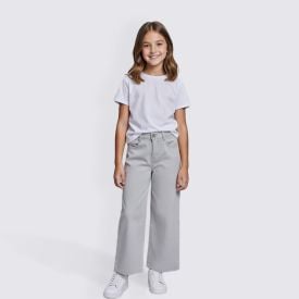 Calça Wide Leg Infantil Menina 4 a 10 Anos Marmelada