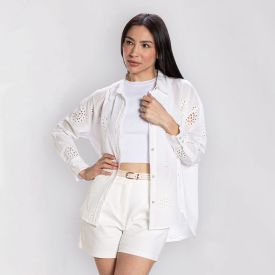 Camisa Feminina Manga Longa Laise Patricia Foster
