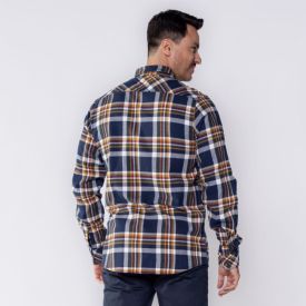 Camisa Masculina Xadrez De Flanela Com Bolso Marc Alain
