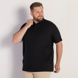 Camisa Polo Básica Piquet Marc Alain Plus Preto