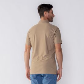 Camisa Polo Masculina De Poliamida Pacific Blue Khaki