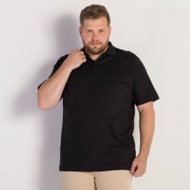 Camisa Polo Meia Malha Memphis Marc Alain Plus Preto
