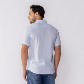 Camisa Social Masculina Manga Curta Marc Alain