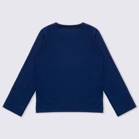 Camiseta 1 a 3 anos Térmica Gola Redonda Fakini Marinho