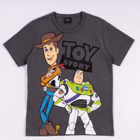 Camiseta Toy Story Infantil 4 a 10 Anos Disney Grafite