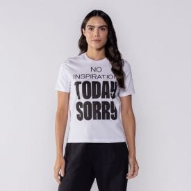 Camiseta Feminina Today Sorry Boby Blues Branco