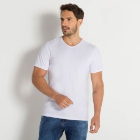 Camiseta Gola V Marc Alain Branco