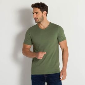 Camiseta Gola V Marc Alain Verde Militar