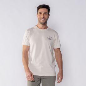 Camiseta Masculina De Algodão Olho Fatal Off White