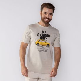 Camiseta Masculina Fiat 147 Marc Alain Bege