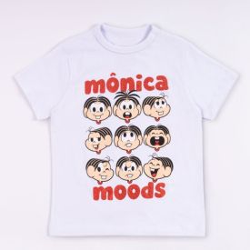 Camiseta Mônica Moods Infantil 4 a 10 Anos Bandup