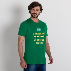 Camiseta O Brasil que Queremos 100% Algodão