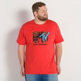 Camiseta Plus Size MTV Banker Vermelho Red