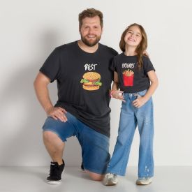 Camiseta Tal Pai Tal Filho Plus Hambúrguer Marc Alain