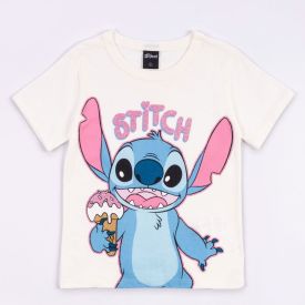 Camiseta Stitch Infantil Menina 4 a 10 Anos Disney