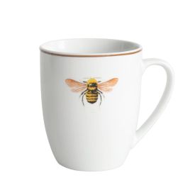Caneca De Abelha Porcelana Brown Rim 340Ml - L Hermitage