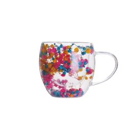 Caneca Parede Dupla Camélia Verão Allmix 250Ml - Vidro