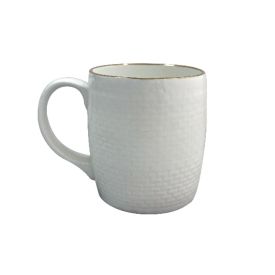 Caneca Chiara Filete Dourado Havan Casa 200Ml - Branco