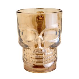 Caneca De Vidro Caveira Rock 510Ml Lyor - Âmbar