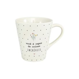 Caneca Cônica Decorada Lv Porcelanas 290Ml - COISAS INCRIVEIS