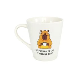 Caneca Cônica Decorada Lv Porcelanas 290Ml  - UM POUCO DE CAFE