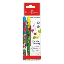 Caneta Esferogr&aacute;fica 1.0 Bot&acirc;nica Faber-Castell - 2 Unidades