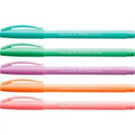 Caneta Esferográfica Trilux Tons Pastel Faber Castell 5 Unidades - 032/ES5TP