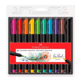 Canetinhas Supersoft Brush Faber Castell - 10 Unidades