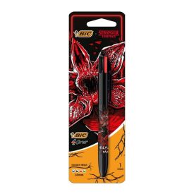 Caneta Retr&aacute;til 1.0 Stranger Things Bic - 4 Cores