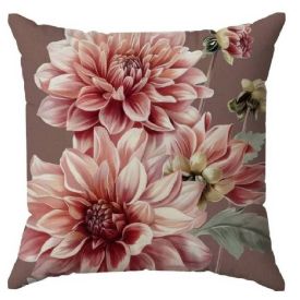 Capa de Almofada Veludo 43X43 cm Estampada Havan Casa - Zinia Rosa