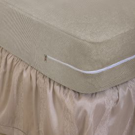 Capa Protetora Para Colchão Solteiro Com Zíper Solecasa - Cru 7775