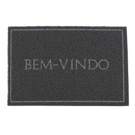 Capacho para Porta de Entrada 40X60 cm Vinil Havan Casa - Bem Vindo Cinza