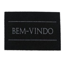 Capacho para Porta de Entrada 40X60 cm Vinil Havan Casa - Bem Vindo Preto