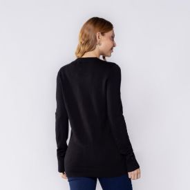 Cardigan Feminino De Tricot Decote V Patricia Foster