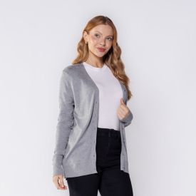 Cardigan Feminino De Tricot Decote V Patricia Foster
