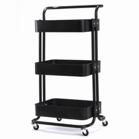 Carrinho Dubai Multiuso 3 Prateleiras Havan Casa - Preto