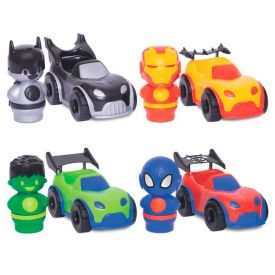 Carrinhos Baby Heróis Com Bonecos 4 Peças Mercotoys - 530