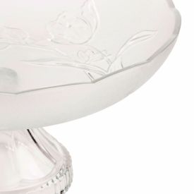 Centro De Mesa Com Pé Bella Fiore Havan Casa 29,5 Cm - Transparente