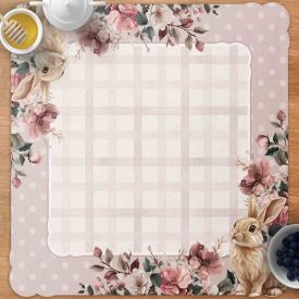 Centro de Mesa Páscoa 70X70 cm Havan Casa - Floral Poa Rosa