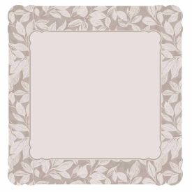 Centro De Mesa Viena 65X65cm Havan Casa - Folhas Cinza