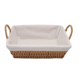 Cesta De Pão Com Retangular Alça Havan Casa 33Cm - Natural