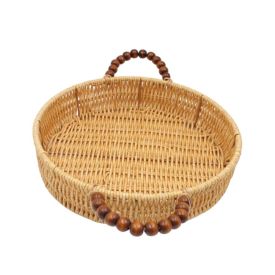 Cesta Redonda Com Alça Trama Havan Casa 22Cm - Natural