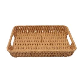 Cesta Retangular Com Alça Havan Casa 29Cm - Natural