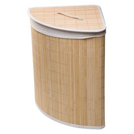 Cesto de Roupas de Bambu com Tampa Triangular Lyor
