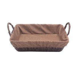 Cesto Retangular Com Alça Havan Casa 24Cm - Marrom