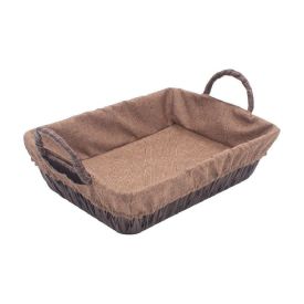 Cesto Retangular Com Alça Havan Casa 28Cm - Marrom