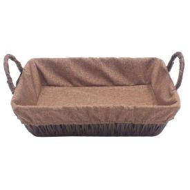 Cesto Retangular Com Alça Havan Casa 32Cm - Marrom