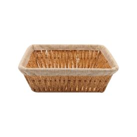 Cesto Retangular Com Forro De Tecido Havan Casa 24Cm - Natural